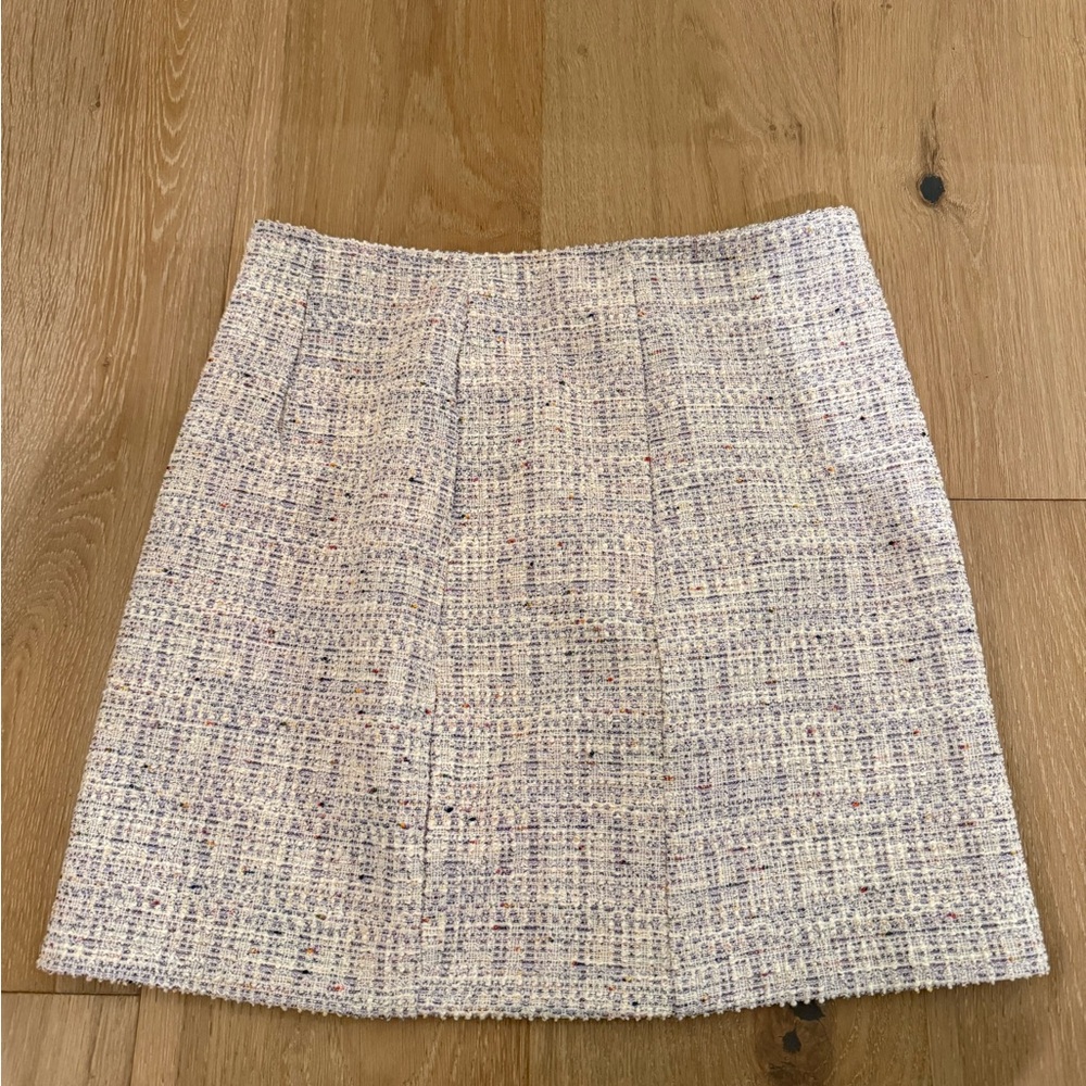 Francesca’s NWT Cream multicolor Tweed Mini Skirt